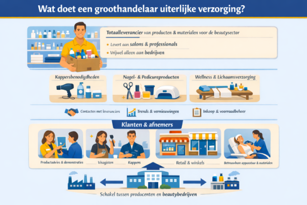Wat doet een groothandelaar uiterlijke verzorging